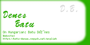 denes batu business card